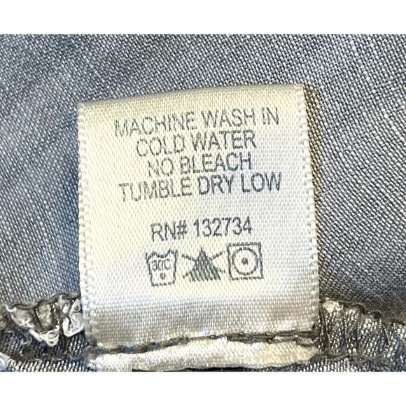 Cloth & Stone Shirt Womens Small Gray Chambray High Low Split Back Button Down - Picture 9 of 9